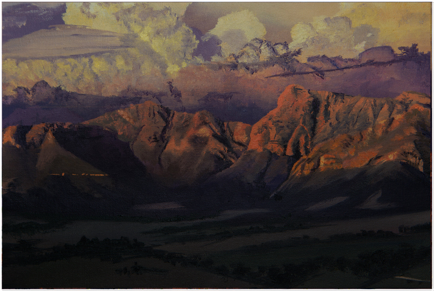 Drakenstein mountains from Courtrai