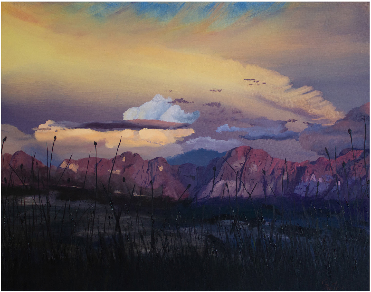Dusk over Drakenstein Mountians